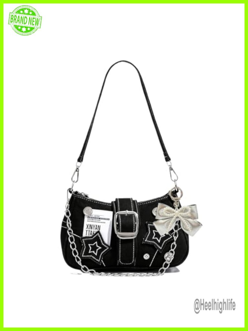 Y2K Grunge Star Purse Gothic Punk Shoulder Bag Satchel